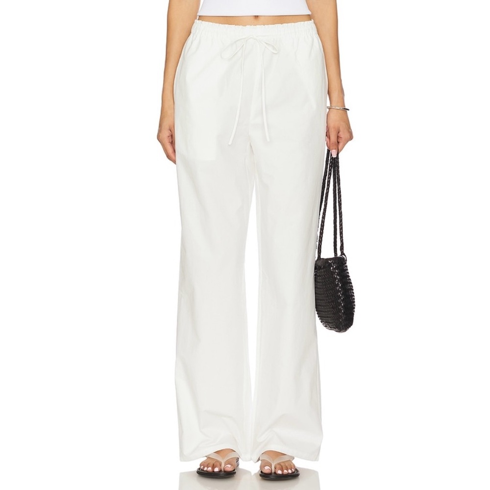 REVOLVE White Drawstring Wide-Leg Lounge Pants